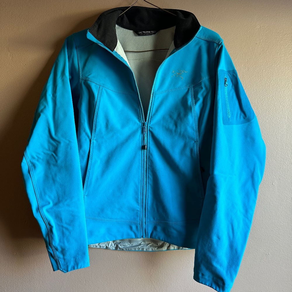 🦋 XS Arc'teryx Turquoise 🐳 Blue Waterproof Softshell Jacket🩵 Ski Climb 🦕